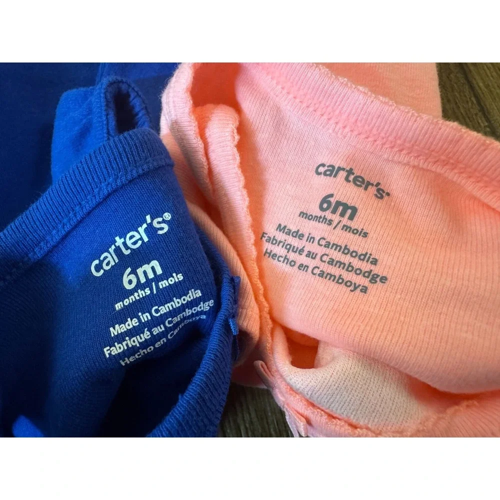 Carters Baby Girl Clothes Lot 6 Months Romper‎ Summer Outfits Lot Happy Kindness